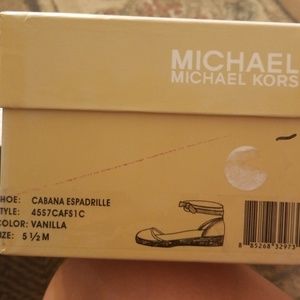 New Michael Kors cabana espadrilles 5.5